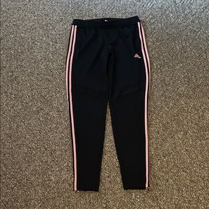Adidas Women’s Black and Pink Track Pants